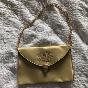 Marleylily Gold Monogramed Purse